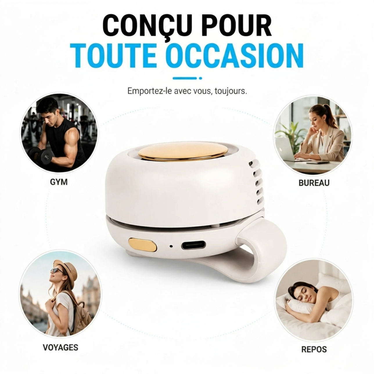 Mini ventilateur silencieux clip