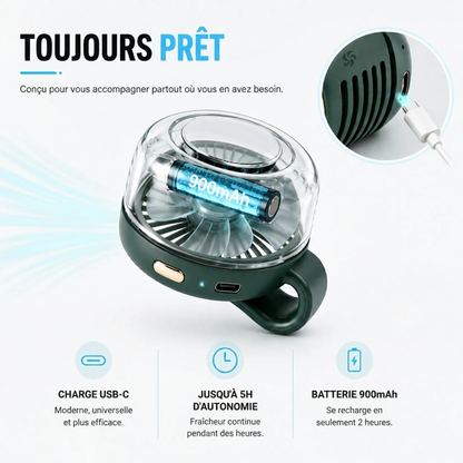 Mini ventilateur silencieux clip