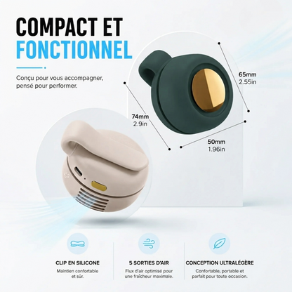 Mini ventilateur silencieux clip
